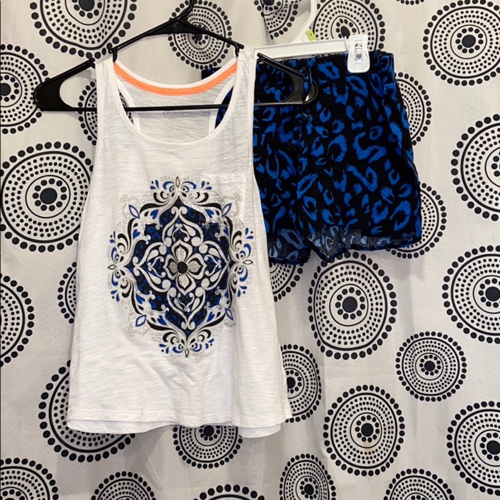 Justice tank top and shorts set